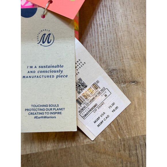 Maaji Reversible Floral Print High-Neck Bikini Top With Strappy Back For Women M - Picture 6 of 7